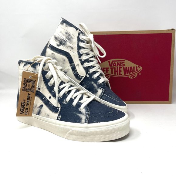 Vans Sk8 Hi Tapered Skateboarding High Top Women's Blue White Canvas VN0A4U168CP - Picture 9 of 11